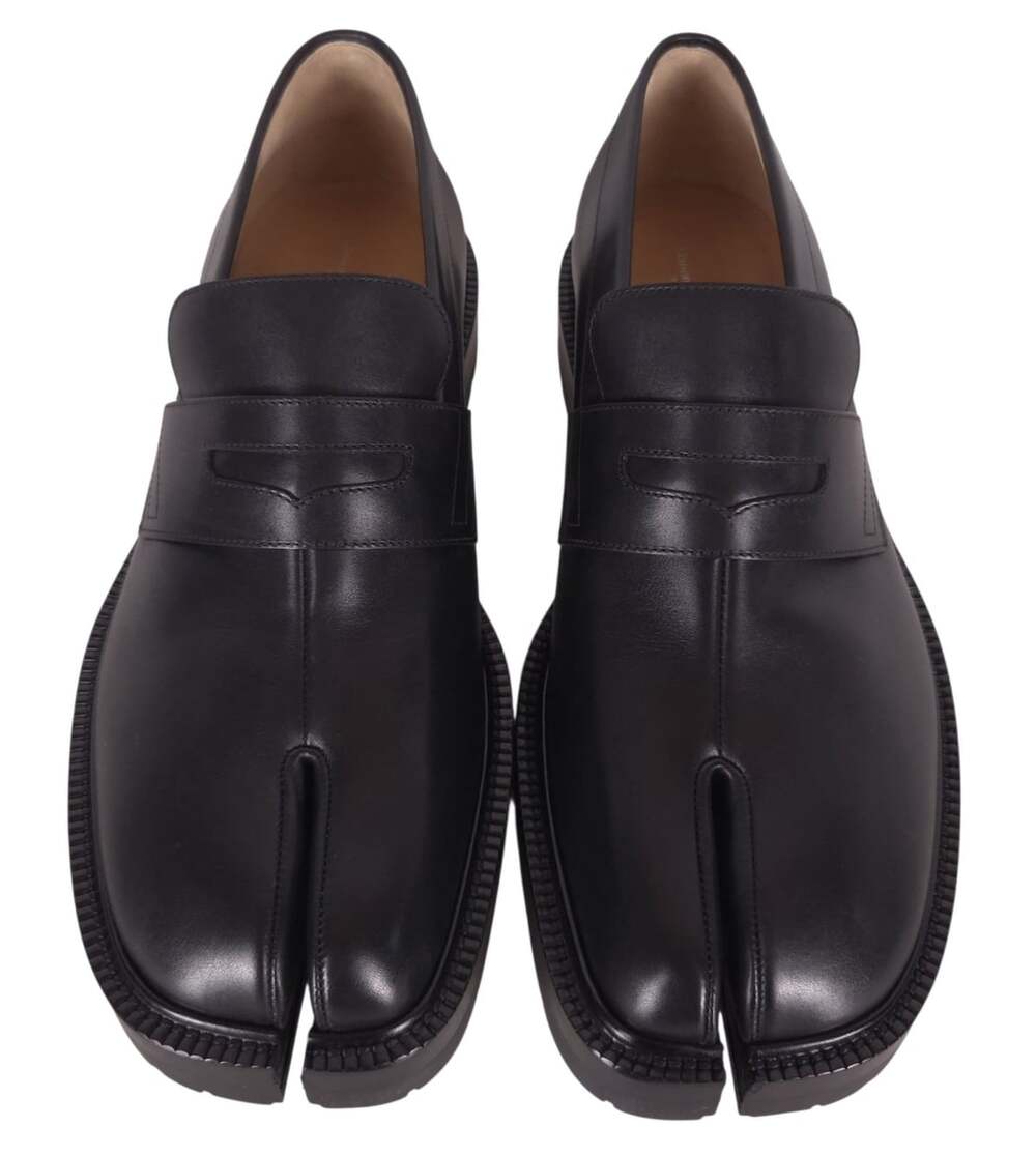 Maison Margiela Tabi County Loafers US 12 EU 45 Mens Black Calf Leather $1685